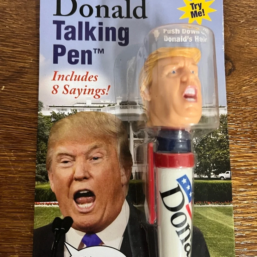 Donald Trump Talking Pen • New in Package • 8 Sayings • Funny Political Gift